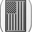 Load image into Gallery viewer, Figurati Designs Antenna Cover - Left Rear Fender - Contrast Cut American Flag - Chrome - Main Product View