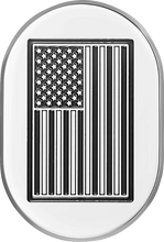 Load image into Gallery viewer, Figurati Designs Antenna Cover - Left Rear Fender - Contrast Cut American Flag - Chrome - Main Product View
