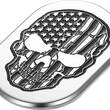 Load image into Gallery viewer, Figurati Designs Antenna Cover - Left Rear Fender - Contrast Cut American Flag Skull - Chrome - Side View
