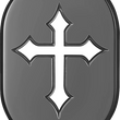 Load image into Gallery viewer, Figurati Designs Antenna Cover - Left Rear Fender - Cross - Black - Main Product View