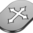 Load image into Gallery viewer, Figurati Designs Antenna Cover - Left Rear Fender - Cross - Black - Side View