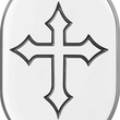 Load image into Gallery viewer, Figurati Designs Antenna Cover - Left Rear Fender - Cross - Chrome - Main Product View