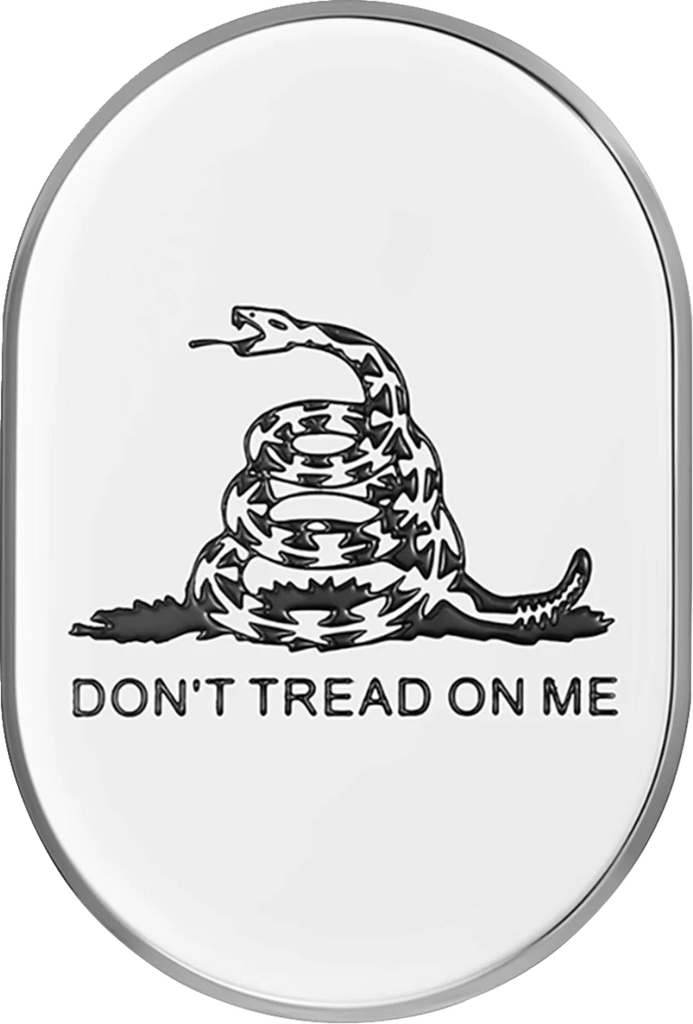 Figurati Designs Antenna Cover - Left Rear Fender - Don't Tread On Me - Chrome - Main Product View