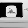 Load image into Gallery viewer, Figurati Designs Antenna Cover - Left Rear Fender - Don't Tread On Me - Chrome - Back View