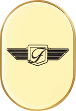 Load image into Gallery viewer, Figurati Designs Antenna Cover - Left Rear Fender - FD Logo - Gold - Main Product View