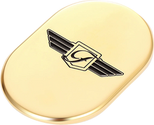 Load image into Gallery viewer, Figurati Designs Antenna Cover - Left Rear Fender - FD Logo - Gold - Side View