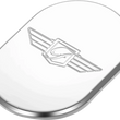 Load image into Gallery viewer, Figurati Designs Antenna Cover - Left Rear Fender - FD Logo - Polished Stainless Steel - Side View