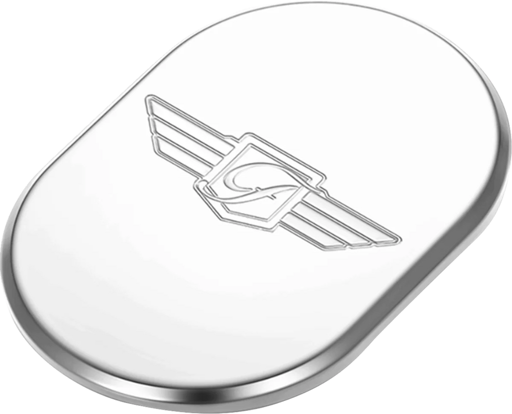 Figurati Designs Antenna Cover - Left Rear Fender - FD Logo - Polished Stainless Steel - Side View