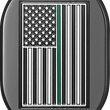 Load image into Gallery viewer, Figurati Designs Antenna Cover - Left Rear Fender - Green Line American Flag - Chrome - Main Product View