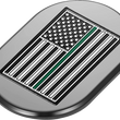 Load image into Gallery viewer, Figurati Designs Antenna Cover - Left Rear Fender - Green Line American Flag - Chrome - Side View
