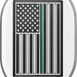 Load image into Gallery viewer, Figurati Designs Antenna Cover - Left Rear Fender - Green Line American Flag - Chrome - Main Product View