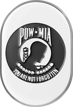 Load image into Gallery viewer, Figurati Designs Antenna Cover - Left Rear Fender - POW-MIA - Chrome - Main Product View