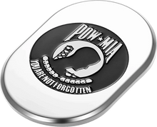 Load image into Gallery viewer, Figurati Designs Antenna Cover - Left Rear Fender - POW-MIA - Chrome - Side View