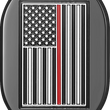 Load image into Gallery viewer, Figurati Designs Antenna Cover - Left Rear Fender - Red Line American Flag - Black - Main Product View