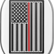 Load image into Gallery viewer, Figurati Designs Antenna Cover - Left Rear Fender - Red Line American Flag - Chrome - Main Product View