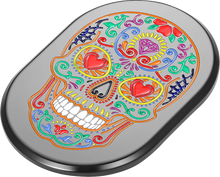Load image into Gallery viewer, Figurati Designs Antenna Cover - Left Rear Fender - Sugar Skull - Black - Side View