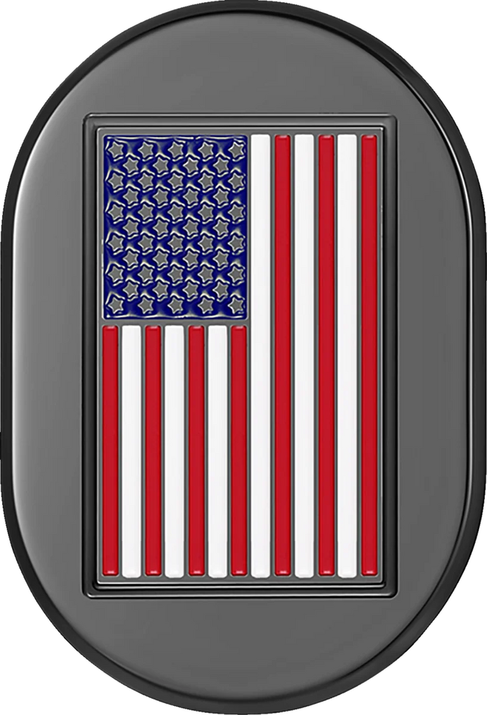 Figurati Designs Antenna Cover - Right Rear Fender - American Flag - Black - Main Product View