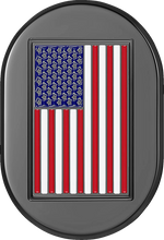 Load image into Gallery viewer, Figurati Designs Antenna Cover - Right Rear Fender - American Flag - Black - Main Product View