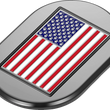 Load image into Gallery viewer, Figurati Designs Antenna Cover - Right Rear Fender - American Flag - Black - Side View