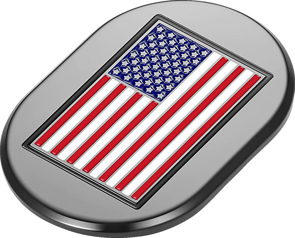 Figurati Designs Antenna Cover - Right Rear Fender - American Flag - Black - Side View