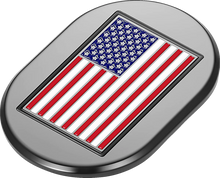 Load image into Gallery viewer, Figurati Designs Antenna Cover - Right Rear Fender - American Flag - Black - Side View