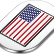 Load image into Gallery viewer, Figurati Designs Antenna Cover - Right Rear Fender - American Flag - Chrome - Side View