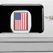 Load image into Gallery viewer, Figurati Designs Antenna Cover - Right Rear Fender - American Flag - Chrome - Back View