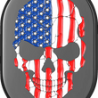 Load image into Gallery viewer, Figurati Designs Antenna Cover - Right Rear Fender - American Flag Skull - Black - Main Product View