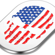 Load image into Gallery viewer, Figurati Designs Antenna Cover - Right Rear Fender - American Flag Skull - Chrome - Side View