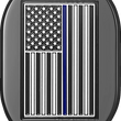 Load image into Gallery viewer, Figurati Designs Antenna Cover - Right Rear Fender - Blue Line American Flag - Black - Main Product View