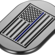 Load image into Gallery viewer, Figurati Designs Antenna Cover - Right Rear Fender - Blue Line American Flag - Black - Side View