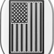 Load image into Gallery viewer, Figurati Designs Antenna Cover - Right Rear Fender - Contrast Cut American Flag - Chrome - Main Product View