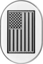 Load image into Gallery viewer, Figurati Designs Antenna Cover - Right Rear Fender - Contrast Cut American Flag - Chrome - Main Product View