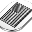 Load image into Gallery viewer, Figurati Designs Antenna Cover - Right Rear Fender - Contrast Cut American Flag - Chrome - Side View