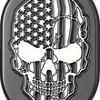 Load image into Gallery viewer, Figurati Designs Antenna Cover - Right Rear Fender - Contrast Cut American Flag Skull - Black - Main Product View