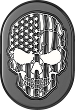 Load image into Gallery viewer, Figurati Designs Antenna Cover - Right Rear Fender - Contrast Cut American Flag Skull - Black - Main Product View