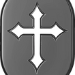 Load image into Gallery viewer, Figurati Designs Antenna Cover - Right Rear Fender - Cross - Black - Main Product View