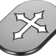 Load image into Gallery viewer, Figurati Designs Antenna Cover - Right Rear Fender - Cross - Black - Side View