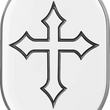 Load image into Gallery viewer, Figurati Designs Antenna Cover - Right Rear Fender - Cross - Chrome - Main Product View