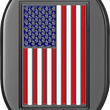 Load image into Gallery viewer, Figurati Designs Antenna Cover - Right Rear Fender - Green Line American Flag - Black - Detail View