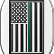 Load image into Gallery viewer, Figurati Designs Antenna Cover - Right Rear Fender - Green Line American Flag - Chrome - Main Product View