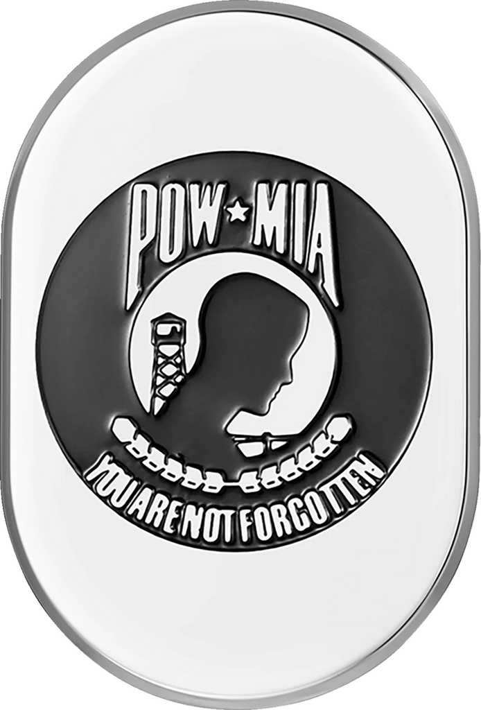 Figurati Designs Antenna Cover - Right Rear Fender - POW-MIA -Chrome - Main Product View