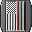 Load image into Gallery viewer, Figurati Designs Antenna Cover - Right Rear Fender - Red Line American Flag - Black - Main Product View
