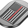 Load image into Gallery viewer, Figurati Designs Antenna Cover - Right Rear Fender - Red Line American Flag - Black - Side View