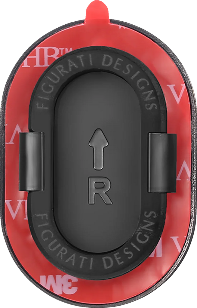 Figurati Designs Antenna Cover - Right Rear Fender - Smooth - Black - Back View