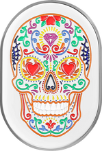 Load image into Gallery viewer, Figurati Designs Antenna Cover - Right Rear Fender - Sugar Skull - Chrome - Main Product View