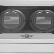 Load image into Gallery viewer, Figurati Designs Axle Nut Cover - Front - Stainless Steel - American Flag - Contrast Cut - Reversed - Black - Back View