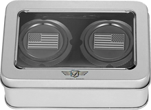 Load image into Gallery viewer, Figurati Designs Axle Nut Cover - Front - Stainless Steel - American Flag - Contrast Cut - Reversed - Black - Back View