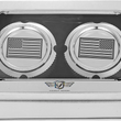 Load image into Gallery viewer, Figurati Designs Axle Nut Cover - Front - Stainless Steel - American Flag - Contrast Cut - Reversed - Silver - Back View