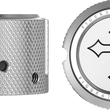 Load image into Gallery viewer, Figurati Designs Axle Nut Cover - Front - Stainless Steel - Cross - Silver - Main Product View